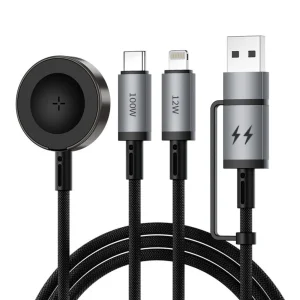 Wiwu-Wi-C050-Legend-Series-3in1-USB-A-and-Type-C-to-Lightning-Type-C-Smart-Watch-Charging-Cable-100W-1.2M-by-otc.lk-in-srilanka-2-scaled کابل چند کاره wiwo usb-a+usb-c to usb-c+iP-watch