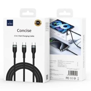 images کابل چند کاره wiwo usb-c to usb-c+usb-c